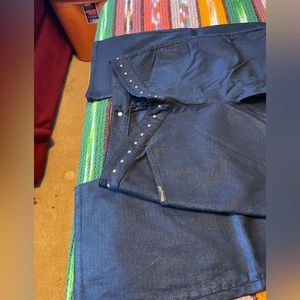 Metallic Black Wrangler Pants